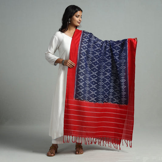 Pochampally Missing Ikat Weave Cotton Handloom Dupatta 06