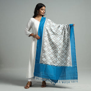 Pochampally Ikat Weave Cotton Handloom Dupatta 11