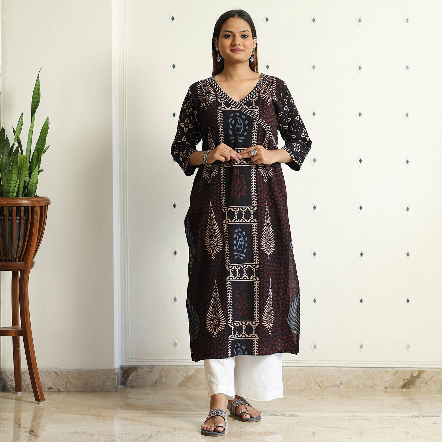 Ajrakh Block Printed Kurta