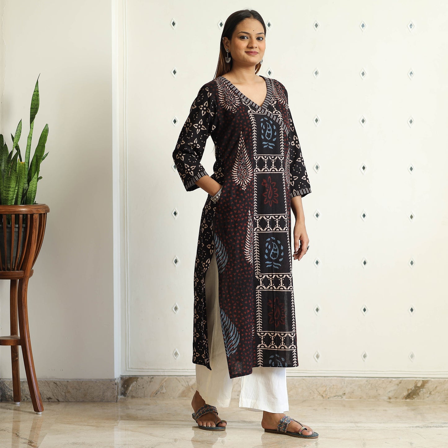 Ajrakh Block Printed Kurta