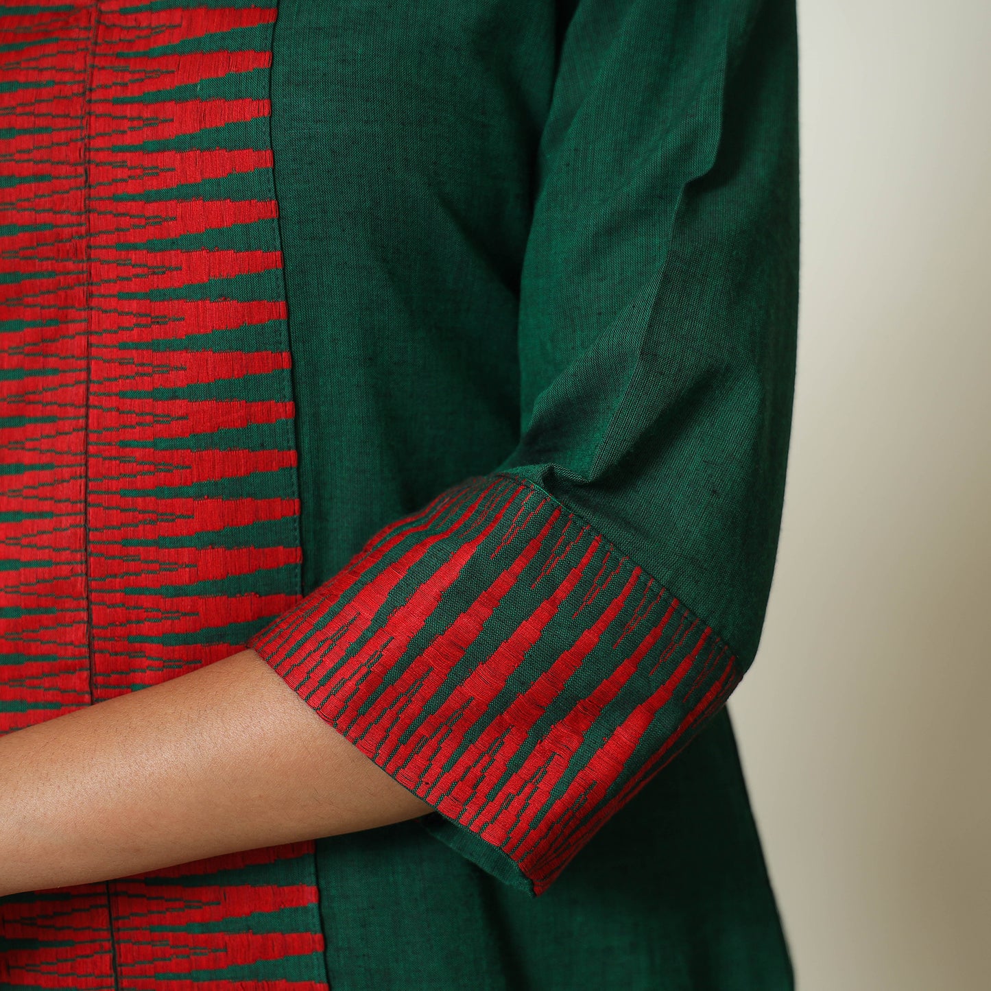 Green - Dharwad Cotton Straight Kurta 01