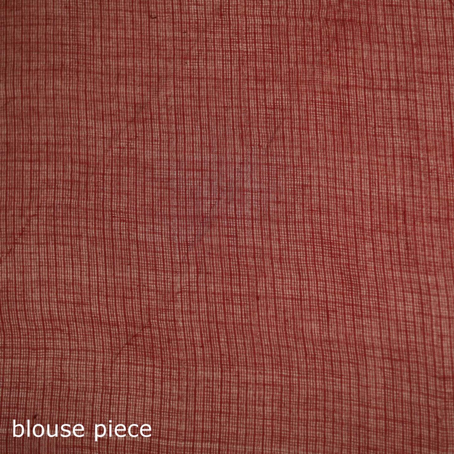 Red - Nazaakat Kota Doria Cotton Plain Saree with Blouse & Jewellery Set 149
