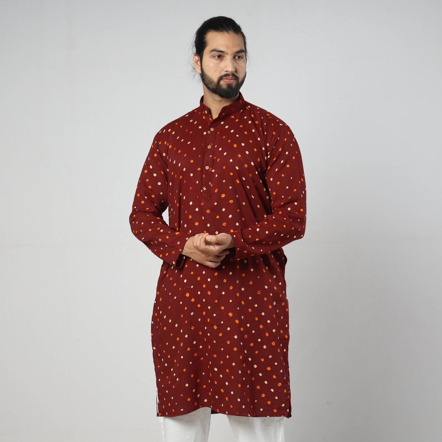 bandhani men kurta
