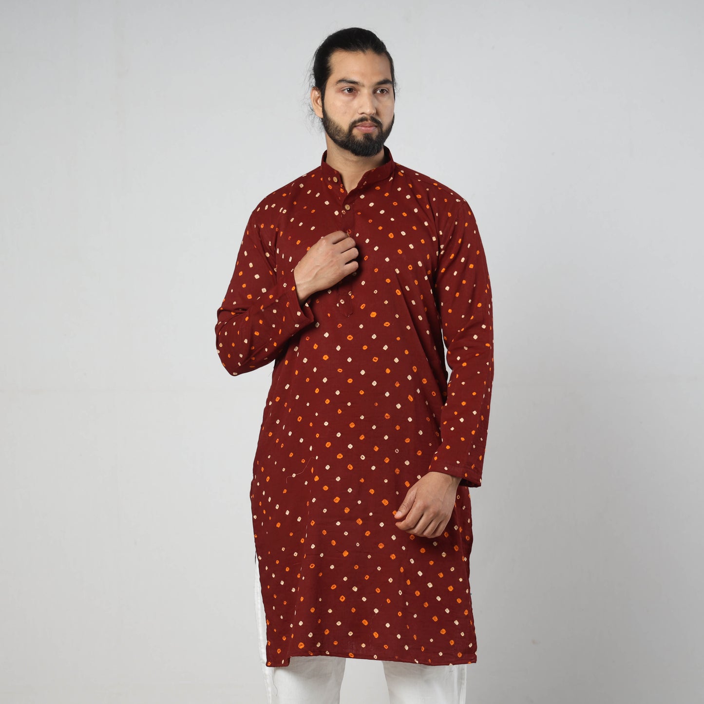 bandhani men kurta