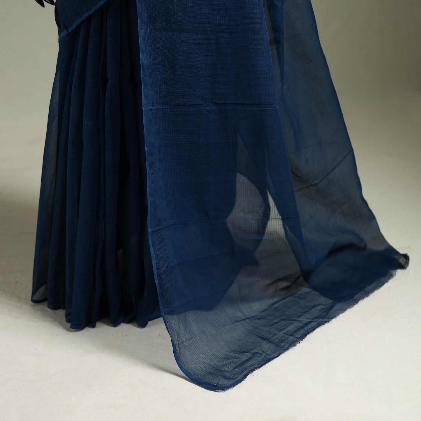 Blue - Nazaakat Kota Doria Cotton Plain Saree with Blouse & Jewellery Set 182