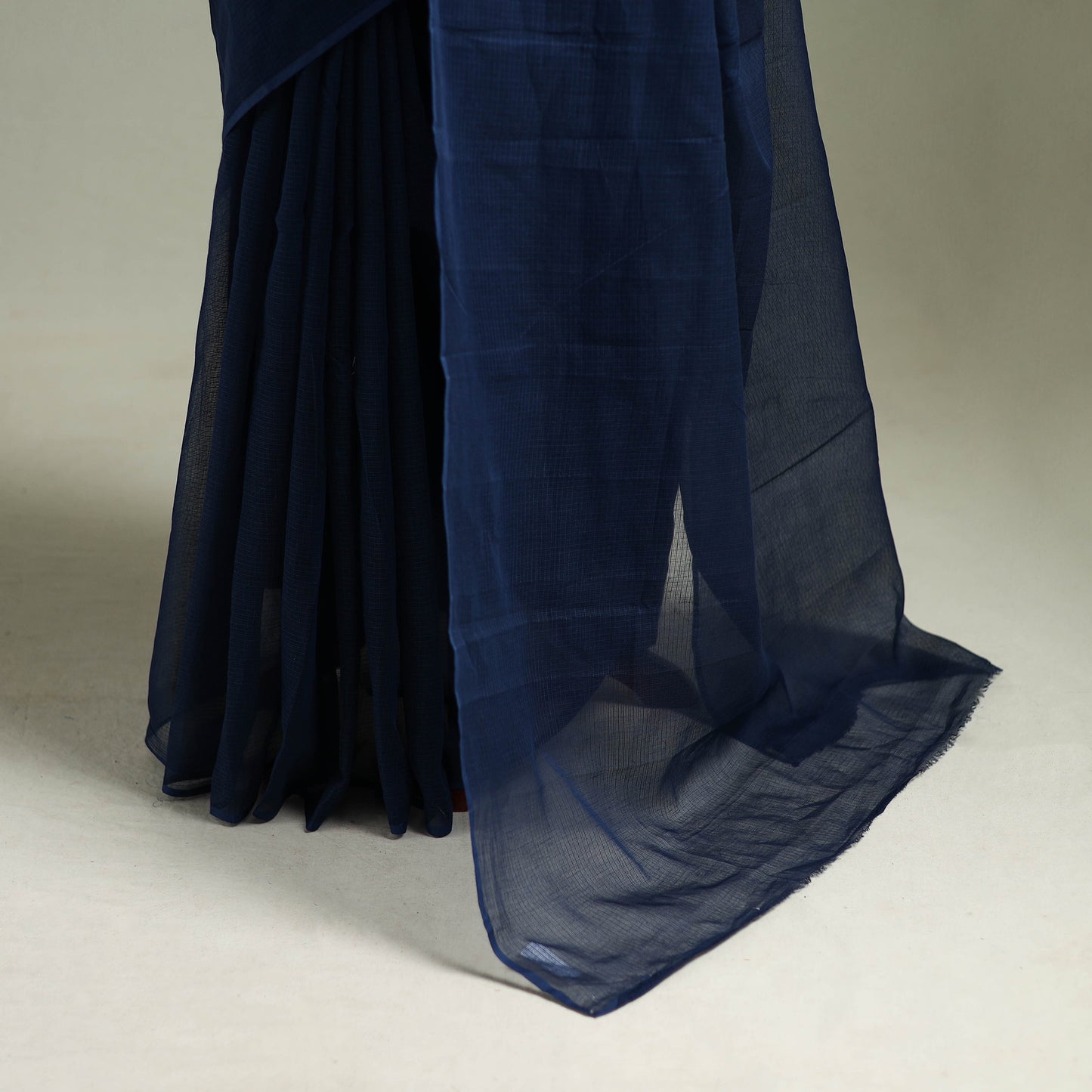 Blue - Nazaakat Kota Doria Cotton Plain Saree with Blouse & Jewellery Set 185