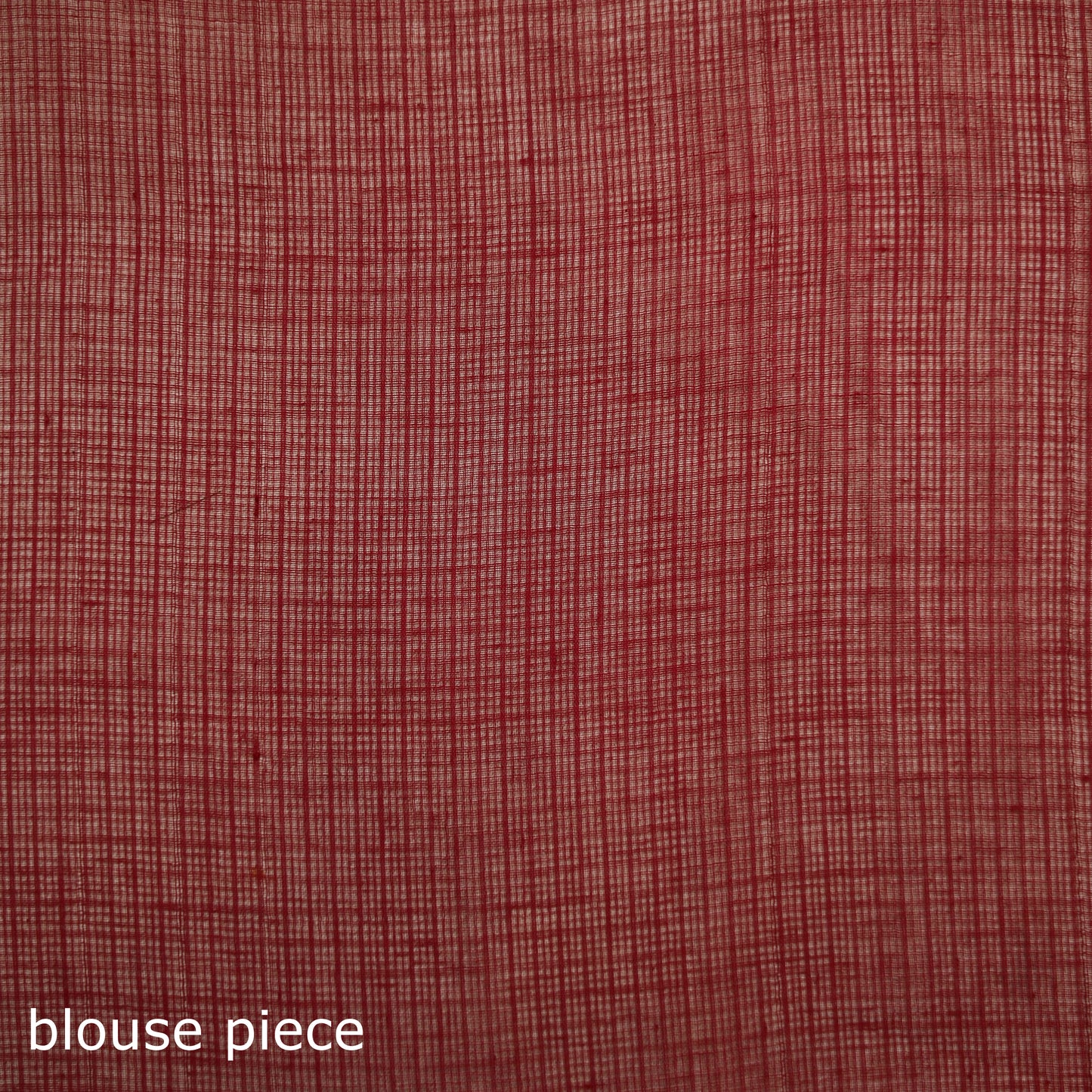 Red - Nazaakat Kota Doria Cotton Plain Saree with Blouse & Jewellery Set 188