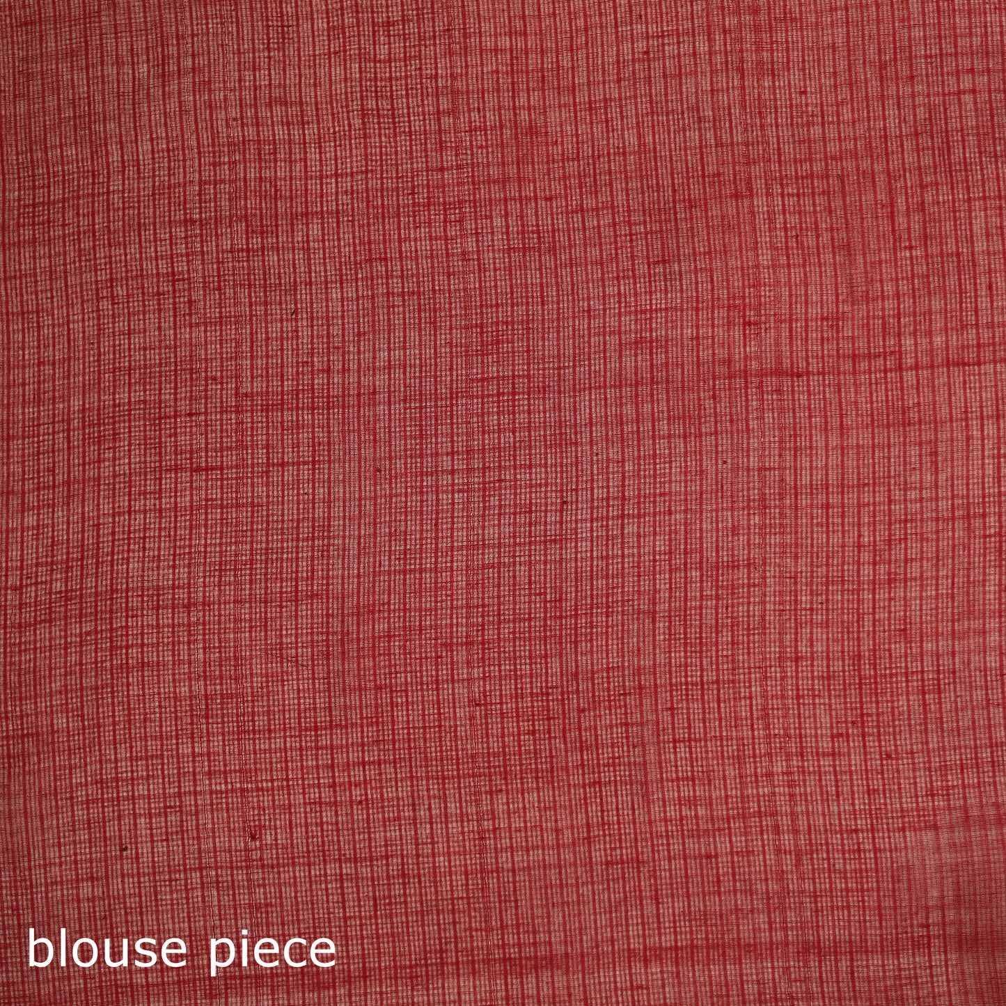 Red - Nazaakat Kota Doria Cotton Plain Saree with Blouse & Jewellery Set 192