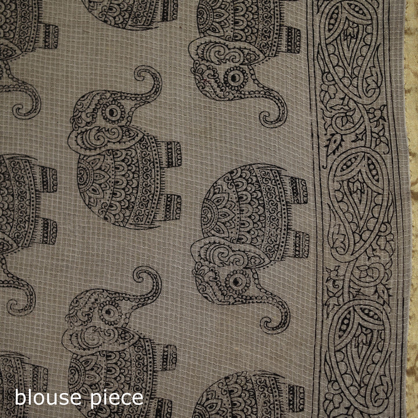 Kalamkari Printed Kota Doria Cotton Saree 02
