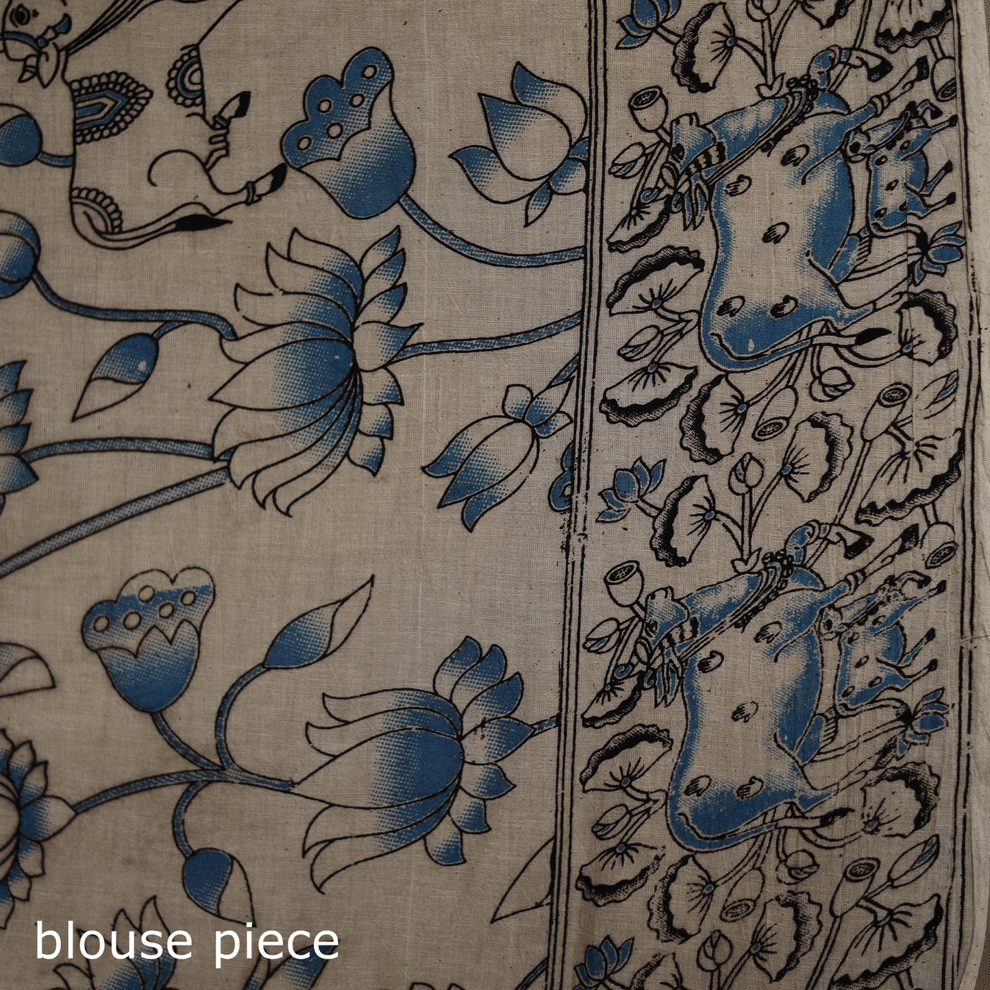 Kalamkari Printed Pure Mul Cotton Saree 23