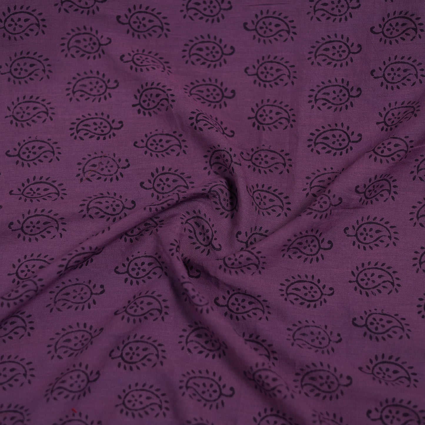 Purple - Bagh Hand Block Print Natural Dyed Cotton Blouse Piece 35