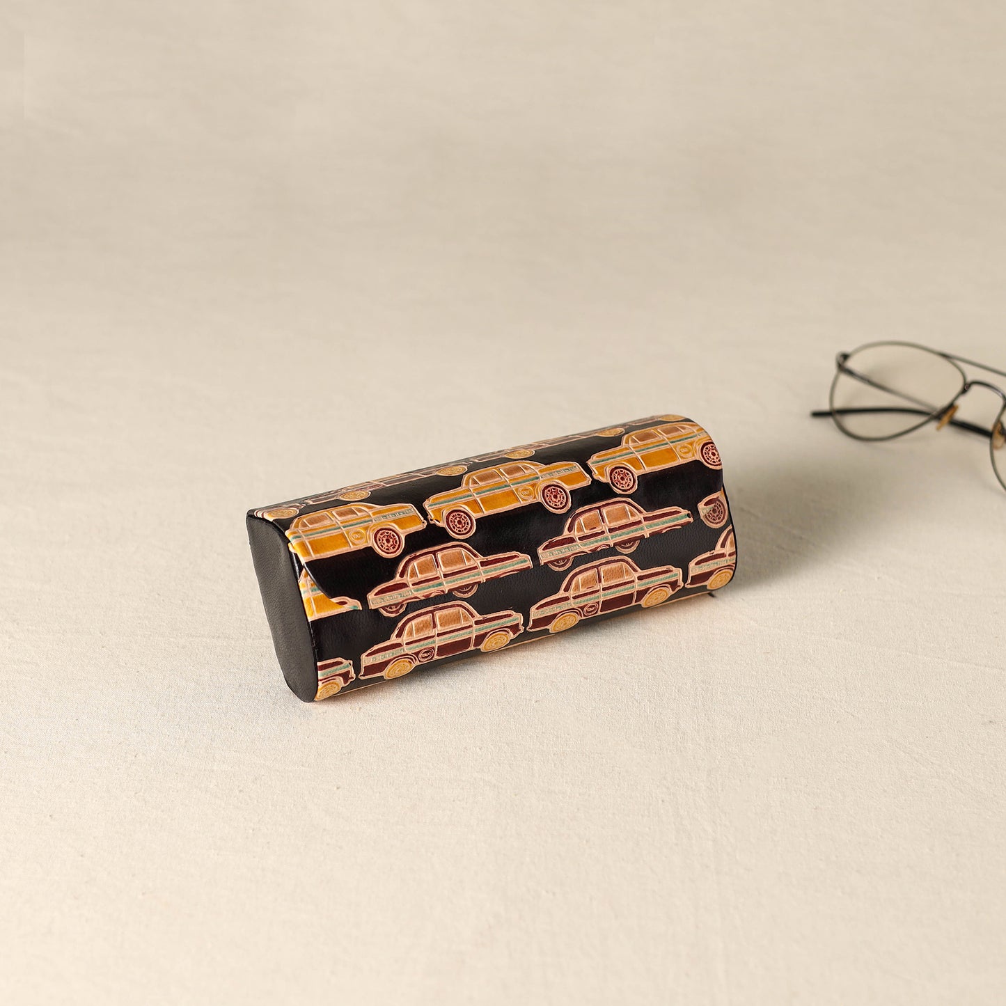 Handcrafted Embossed Leather Spectacle Case 11