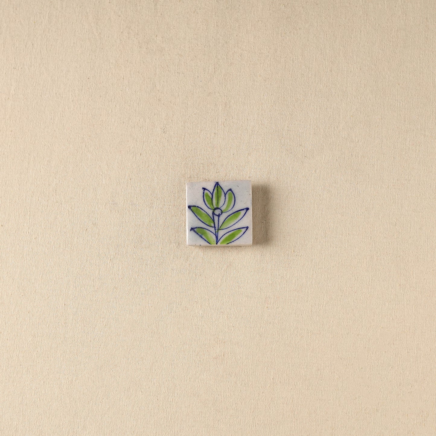 Green - Original Blue Pottery Ceramic Fridge Magnet 37