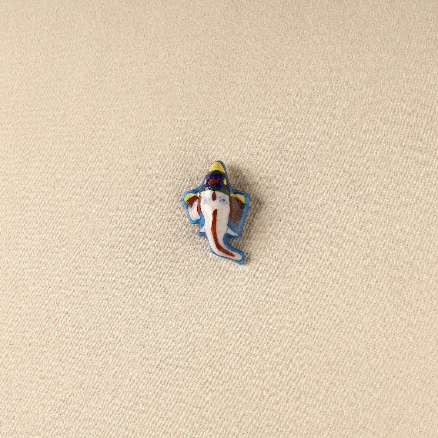 Blue - Ganesha Original Blue Pottery Ceramic Fridge Magnet 54