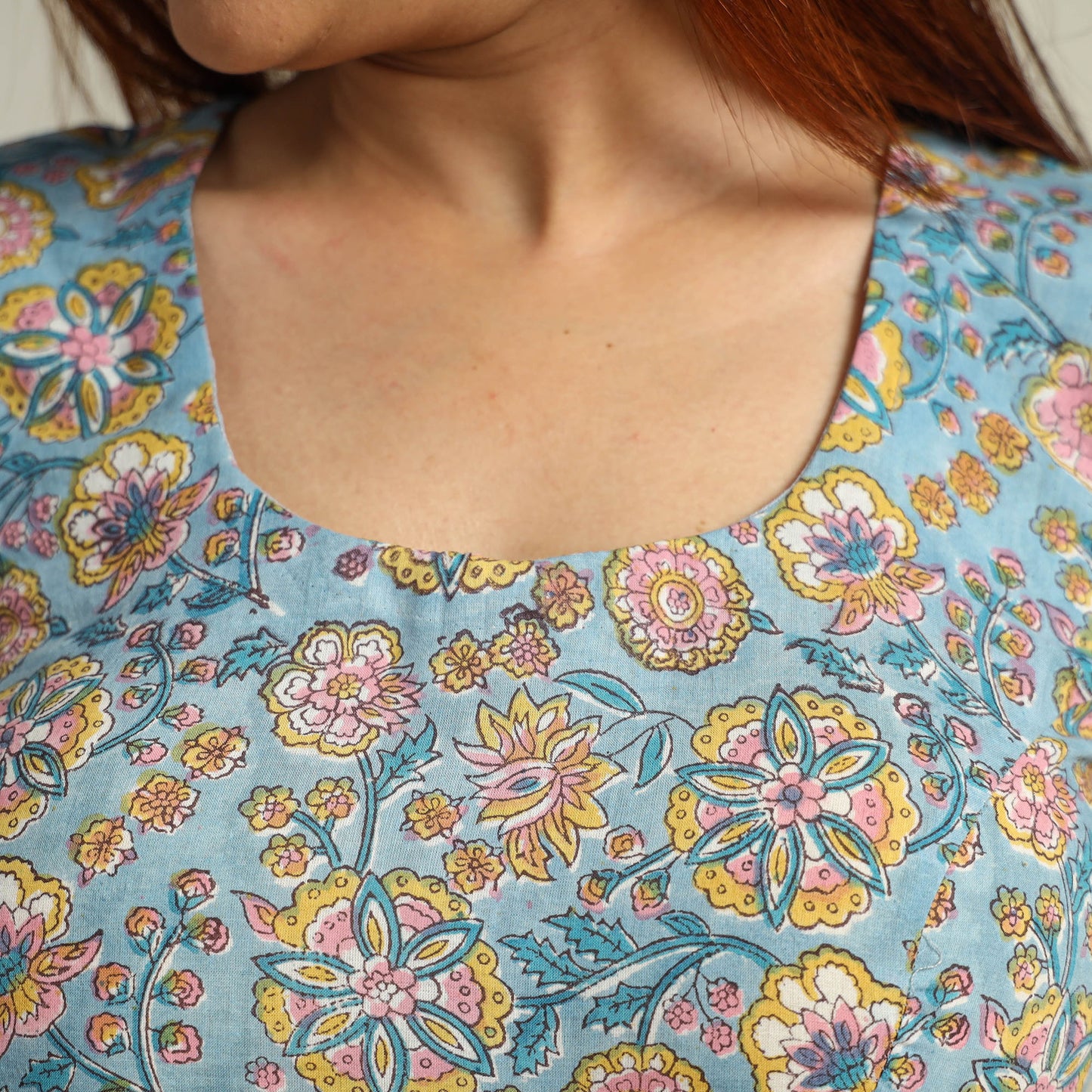 Buy Sanganeri Block Printed Cotton Stitched Blouse 12 Online at iTokri.com