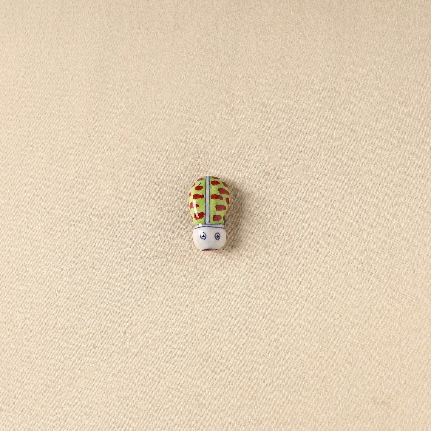 Green - Ladybug Original Blue Pottery Ceramic Fridge Magnet 83