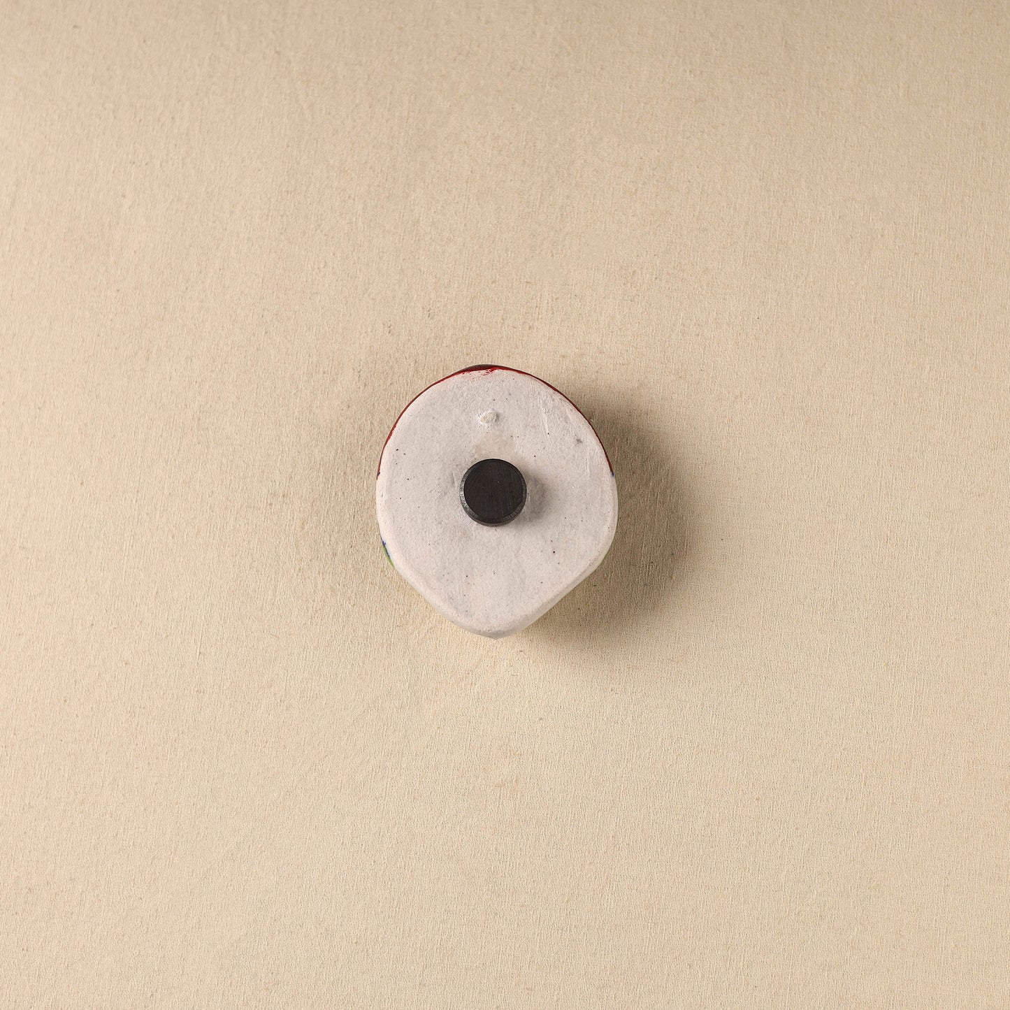 White - Face Original Blue Pottery Ceramic Fridge Magnet 91