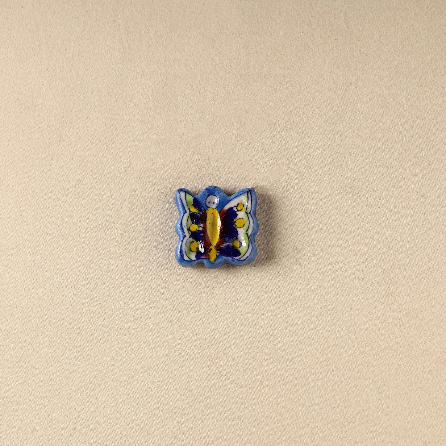 Blue - Butterfly Original Blue Pottery Ceramic Fridge Magnet 94