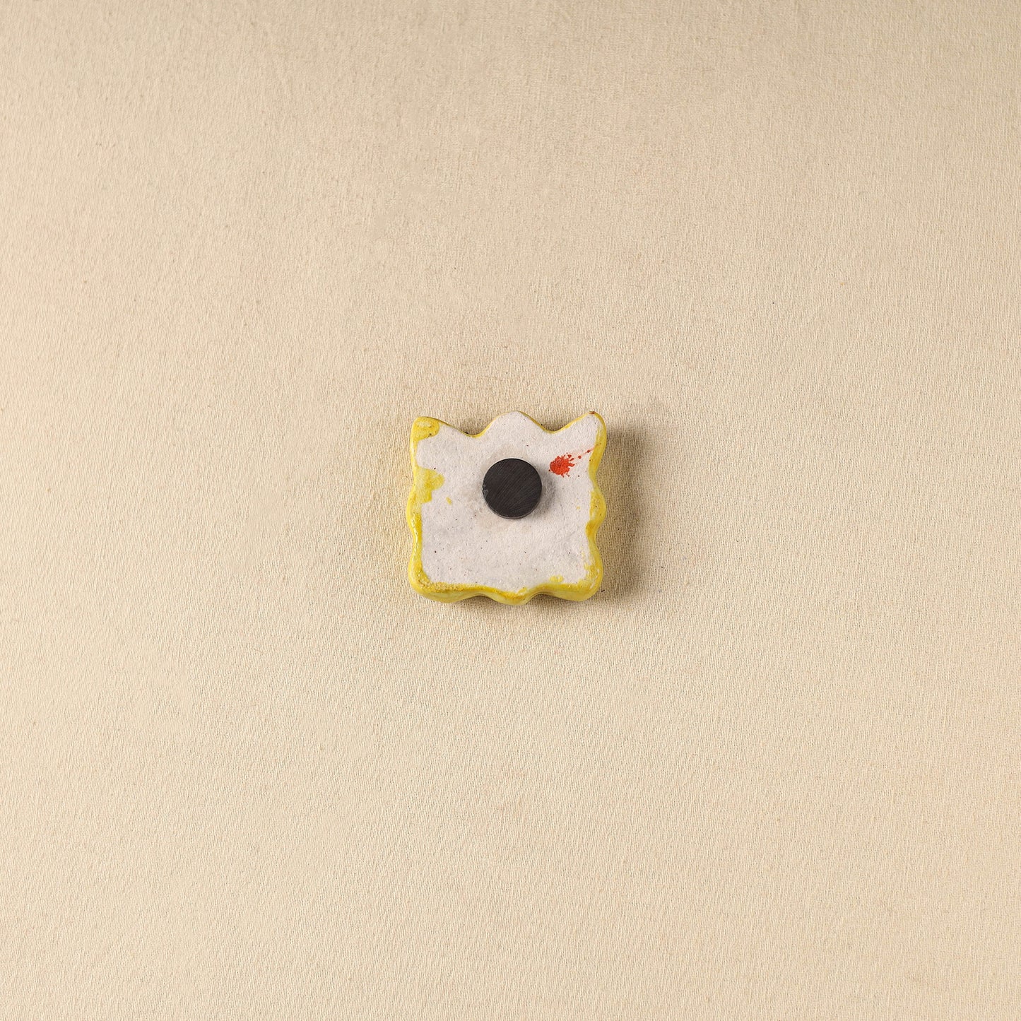 Yellow - Butterfly Original Blue Pottery Ceramic Fridge Magnet 95