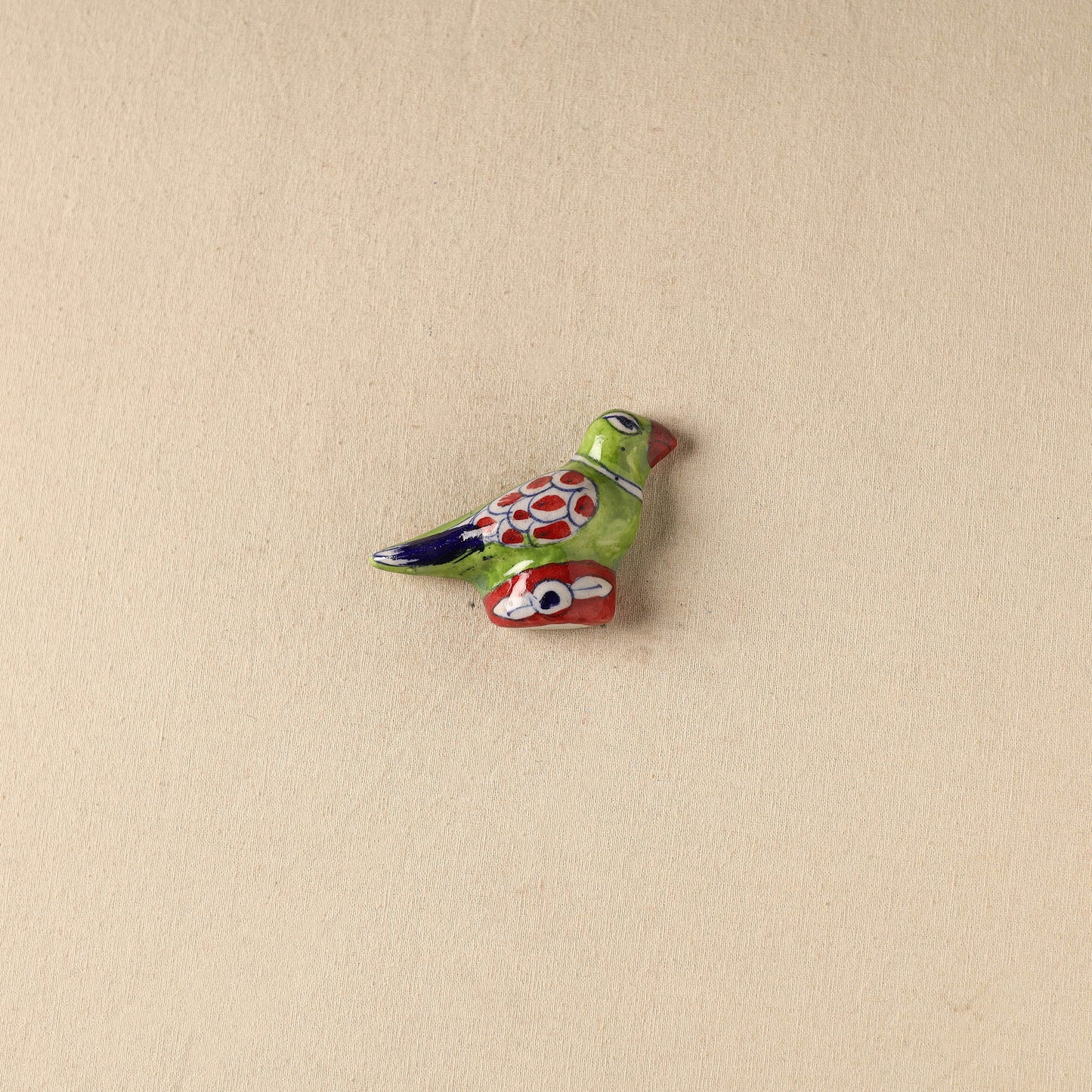 Green - Parrot Original Blue Pottery Ceramic Fridge Magnet 100