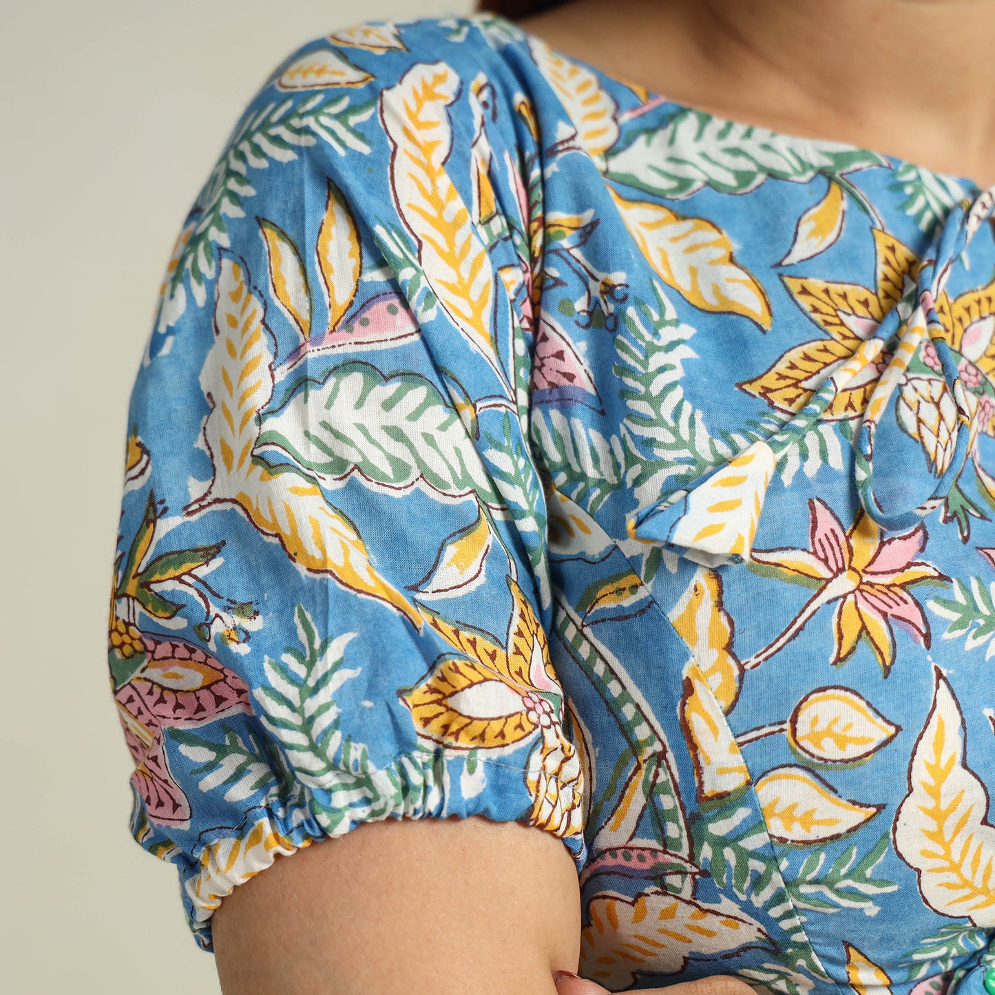 Buy Sanganeri Block Printed Cotton Stitched Blouse 05 Online at iTokri.com