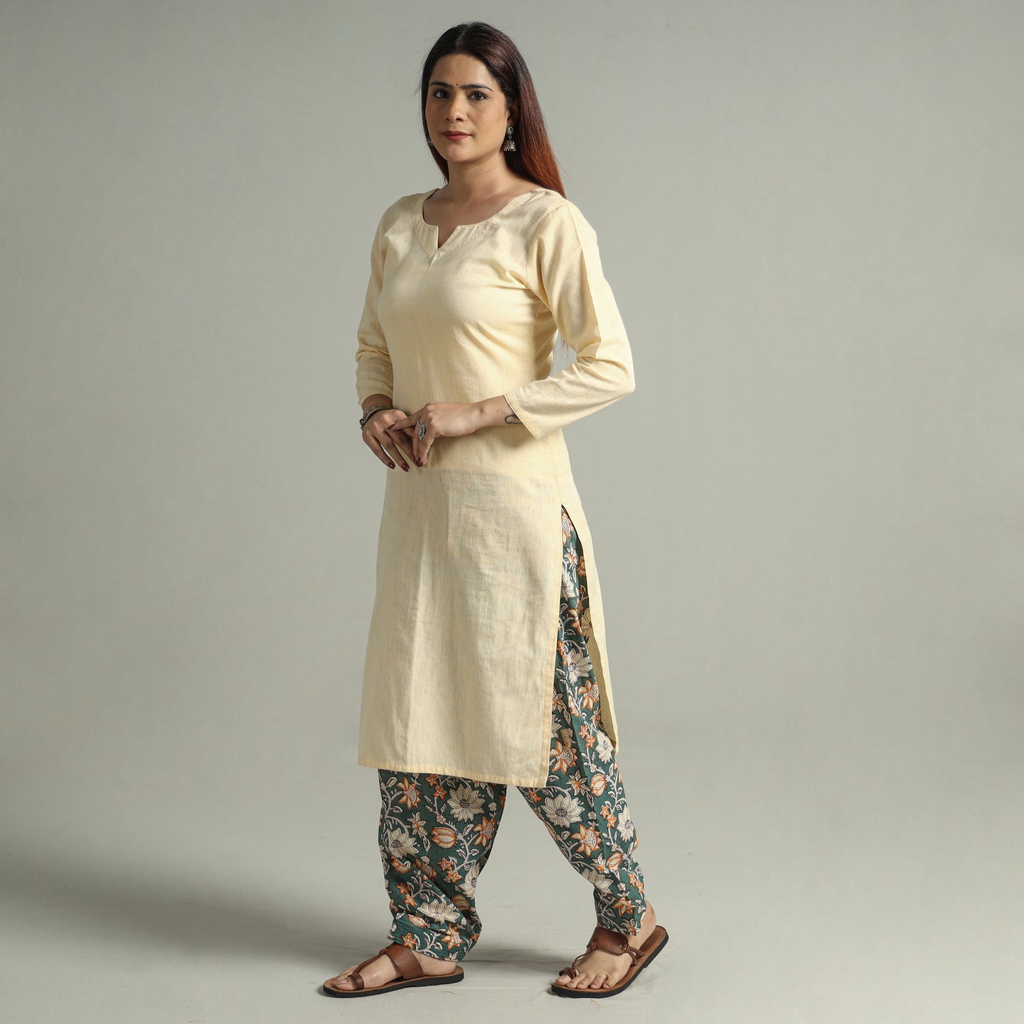 Buy Sanganeri Block Printed Cotton Elasticated Salwar 08 Online at iTokri.com