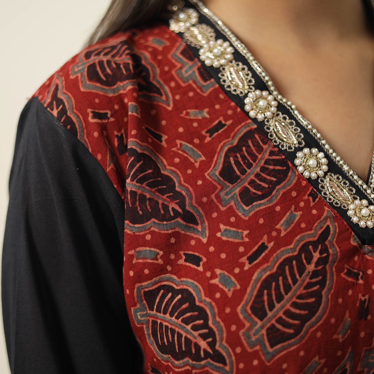 Exclusive Hand Zardozi Embroidery Mul Cotton Kurta for Women