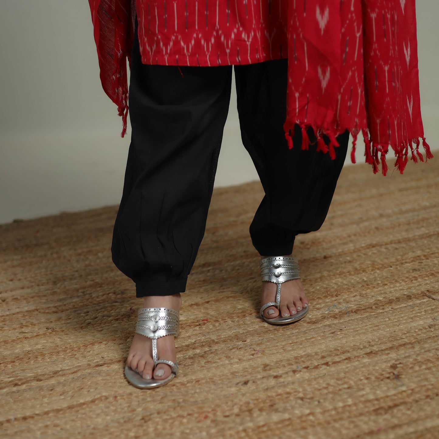 Pochampally Ikat Cotton Suit Set with Dupatta for women 01
