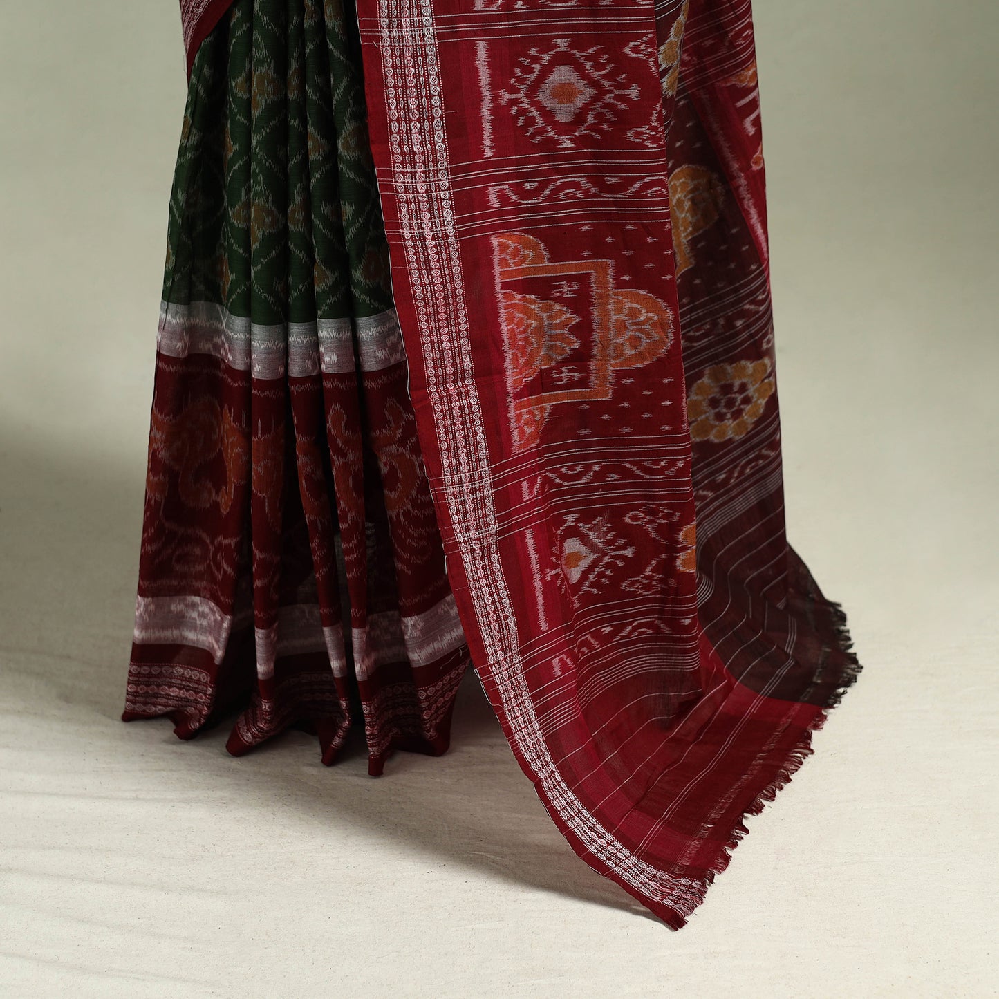 Pure Handwoven Sambalpuri Ikat Cotton Saree 14