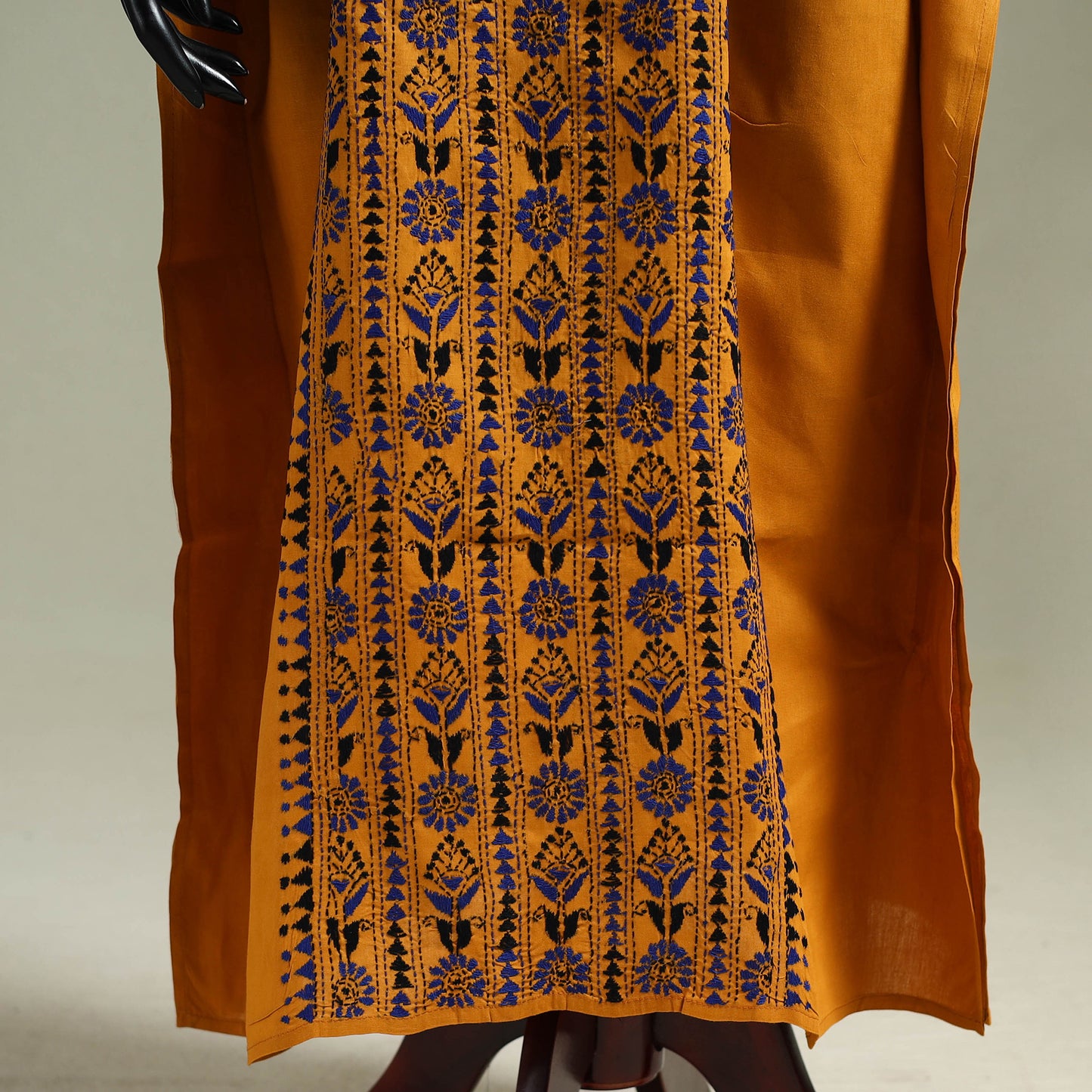Bengal Kantha Hand Embroidery Cotton Long Kaftan 17