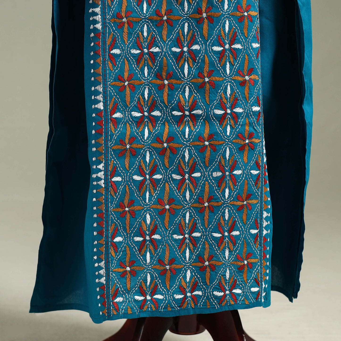 Bengal Kantha Hand Embroidery Cotton Long Kaftan 39