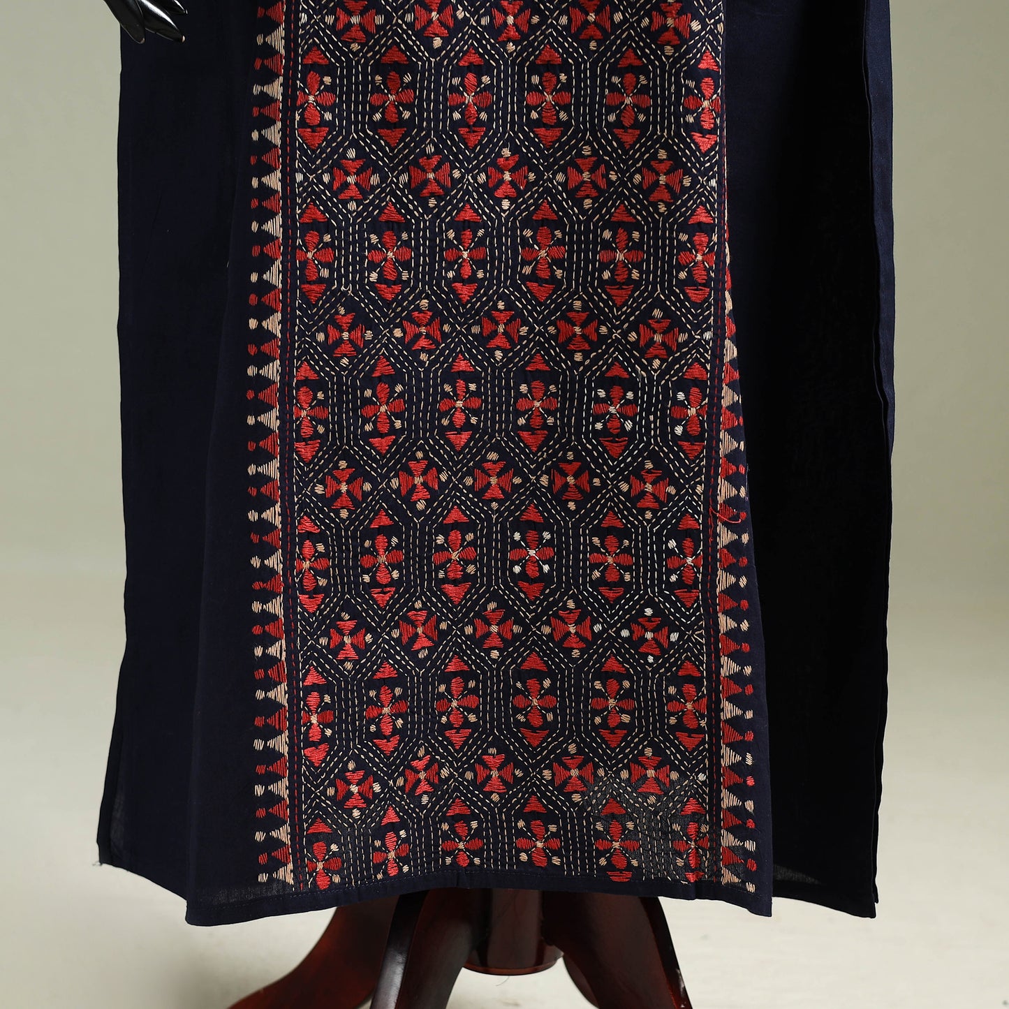 Bengal Kantha Hand Embroidery Cotton Long Kaftan 58