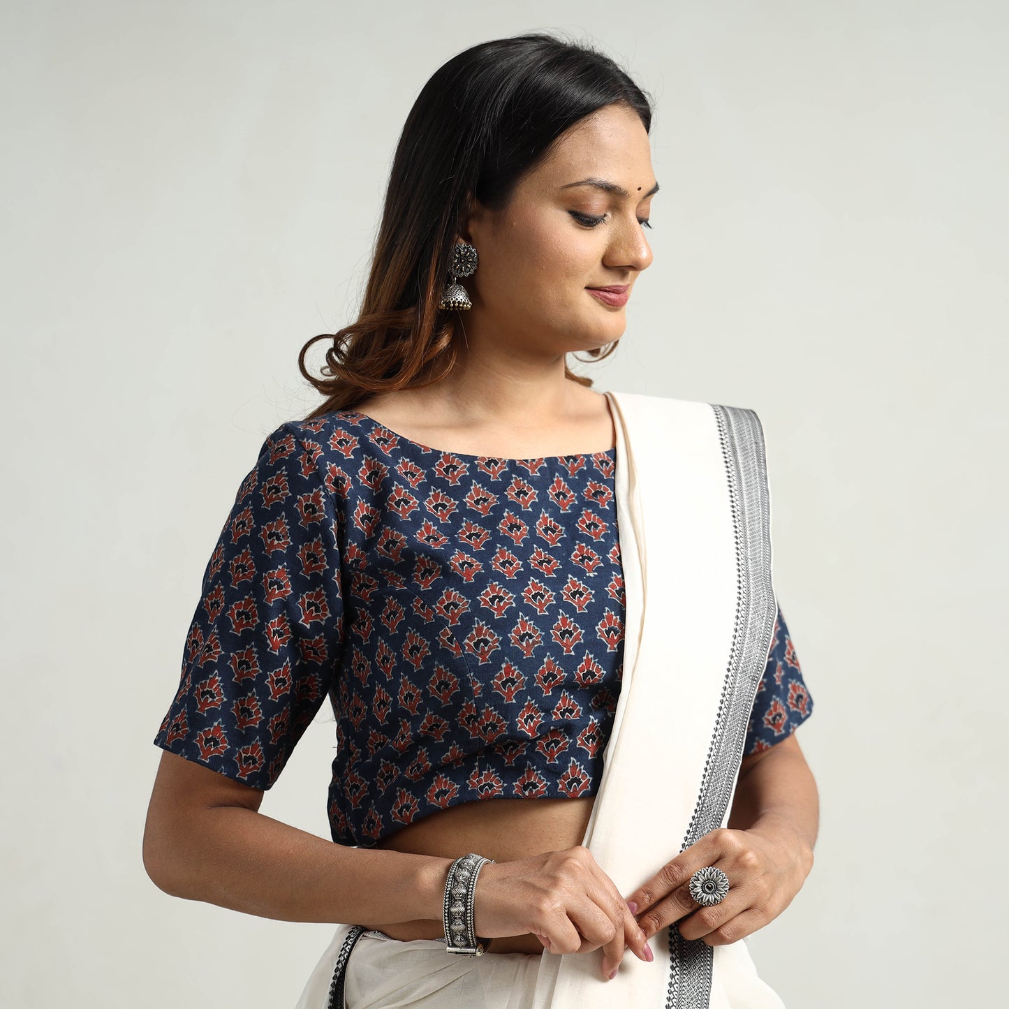 Ajrakh Stitched Blouse