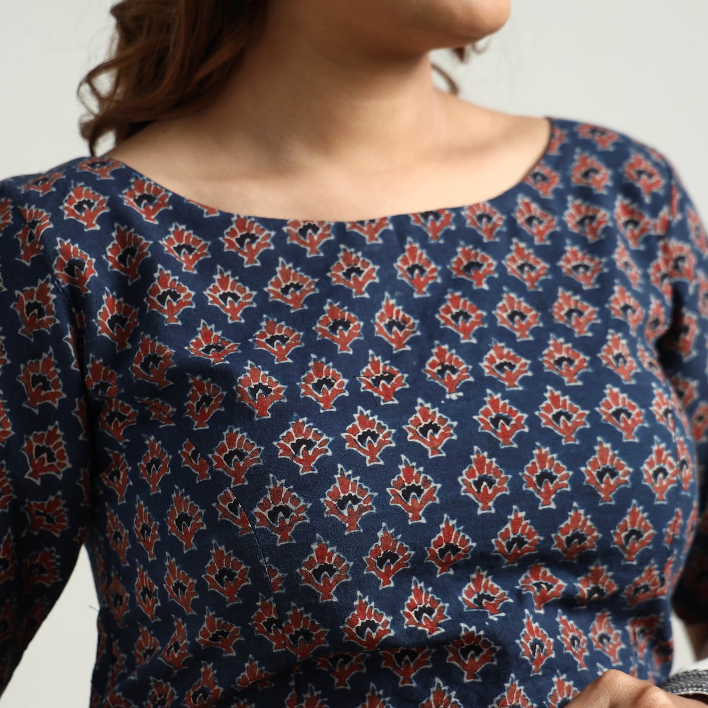 Ajrakh Stitched Blouse