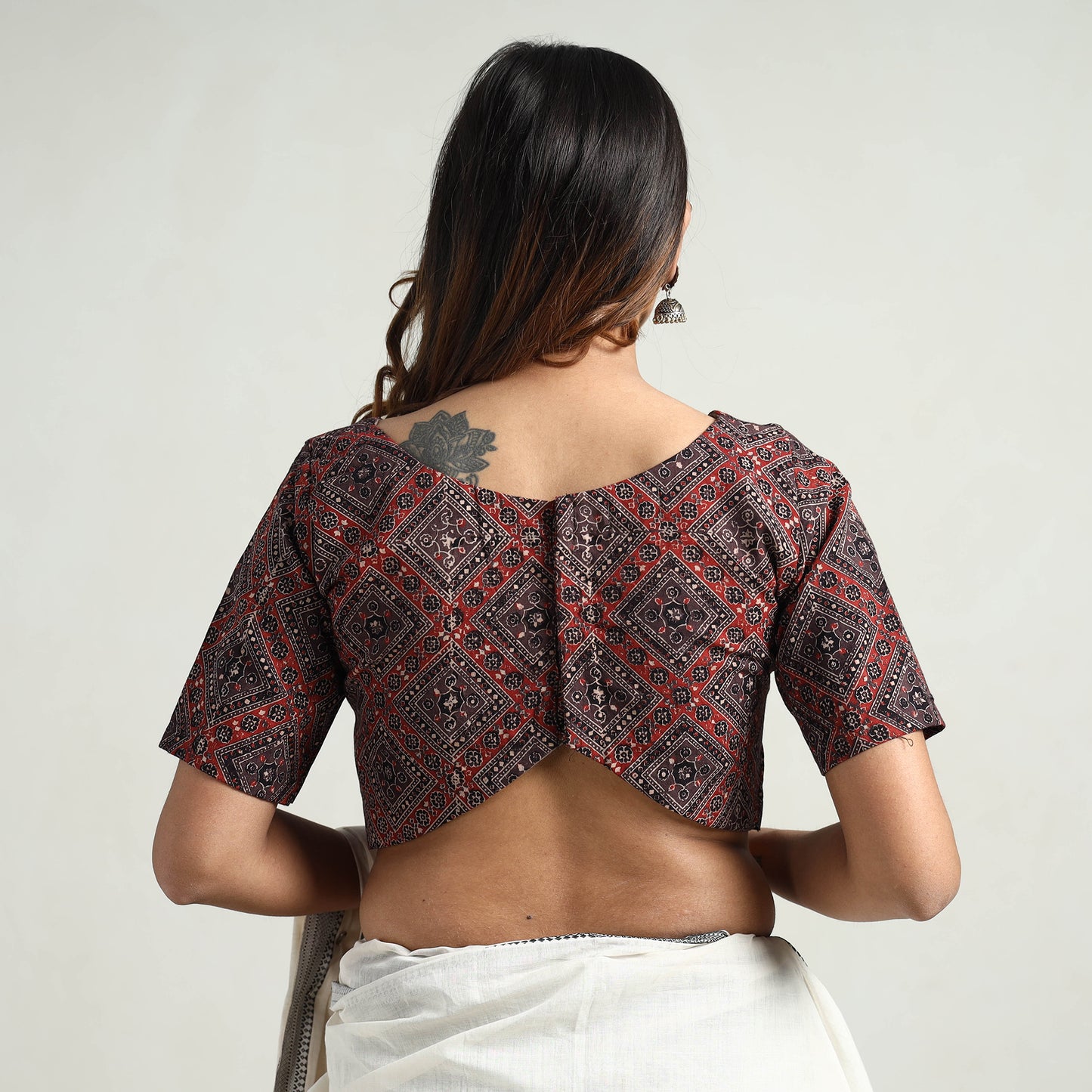 Ajrakh Stitched Blouse
