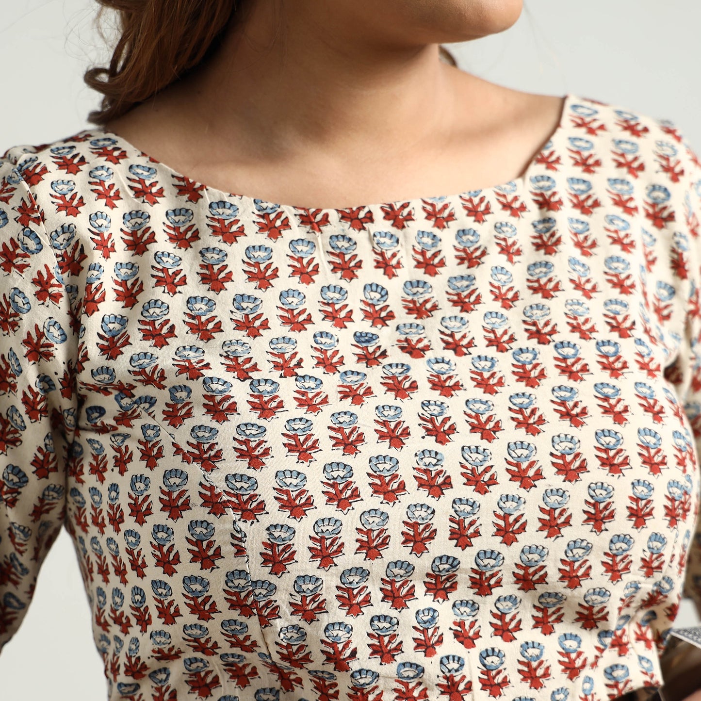 Ajrakh Stitched Blouse