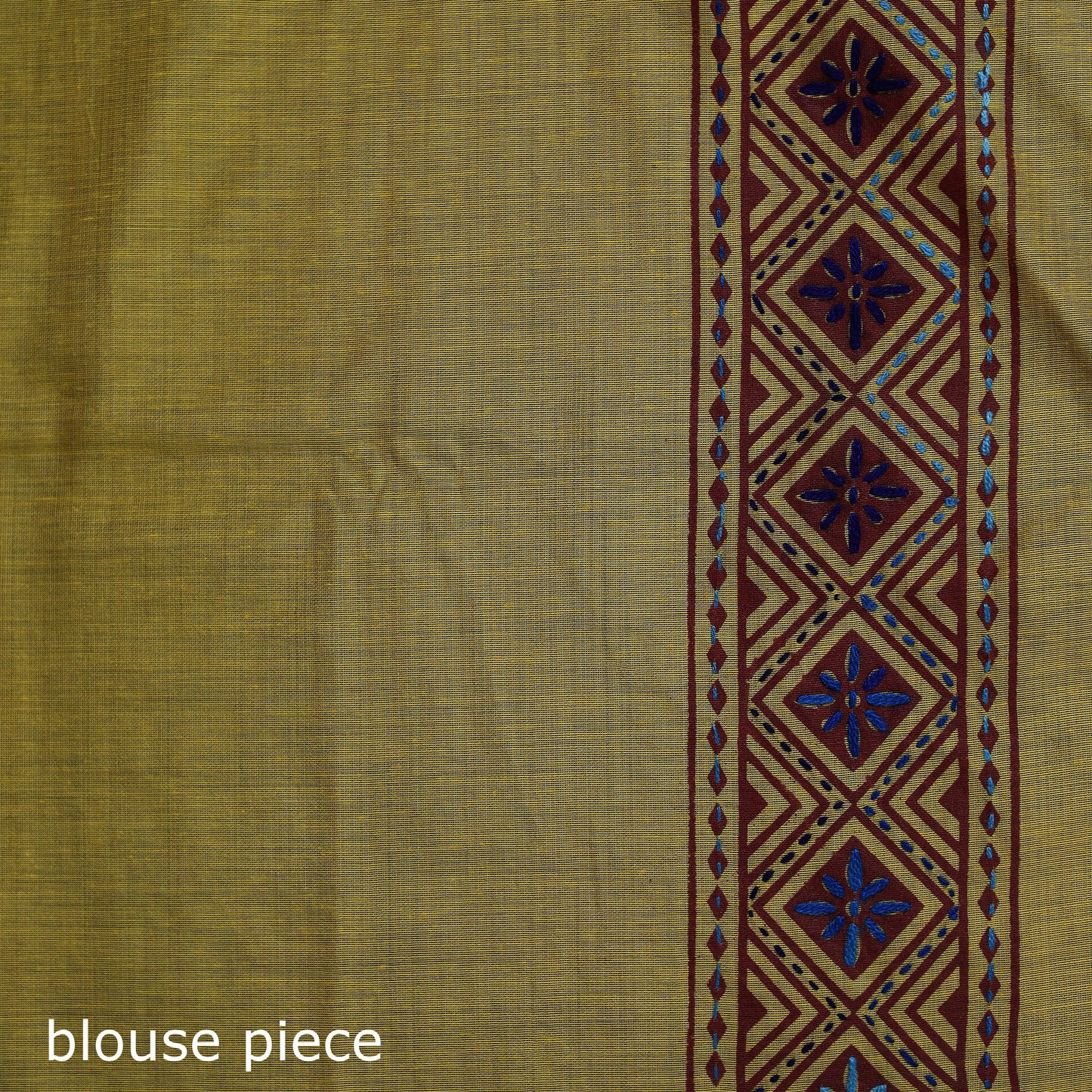 Bengal Kantha Hand Embroidery Silk Cotton Chapa Work Saree 15