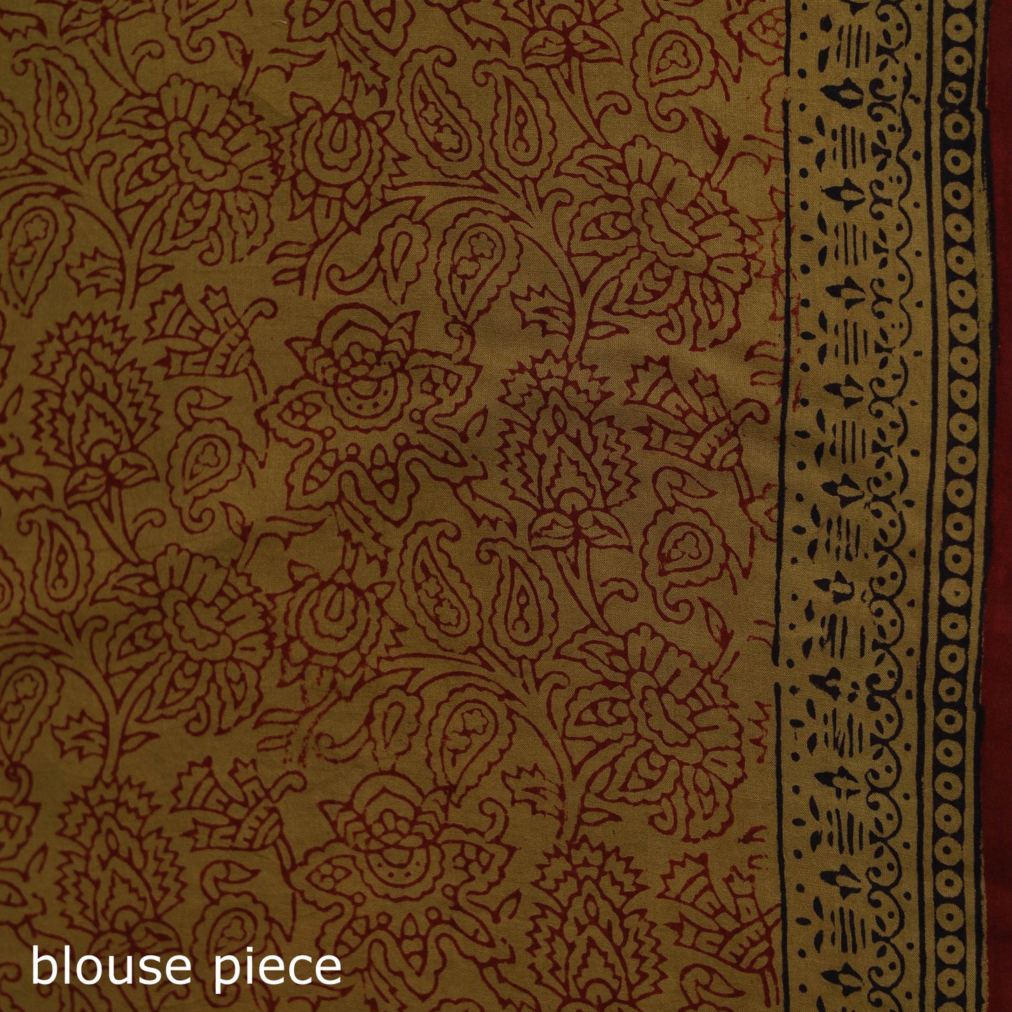 Bagh Hand Block Print Natural Dyed Cotton Saree 09