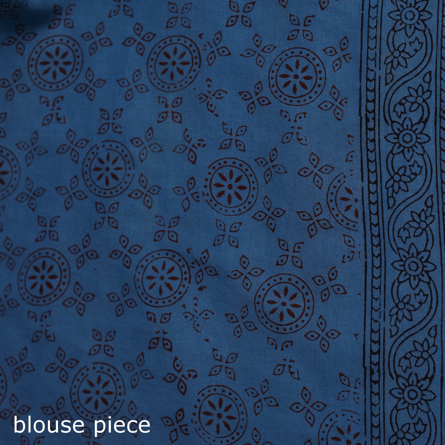Bagh Hand Block Print Natural Dyed Cotton Saree 12