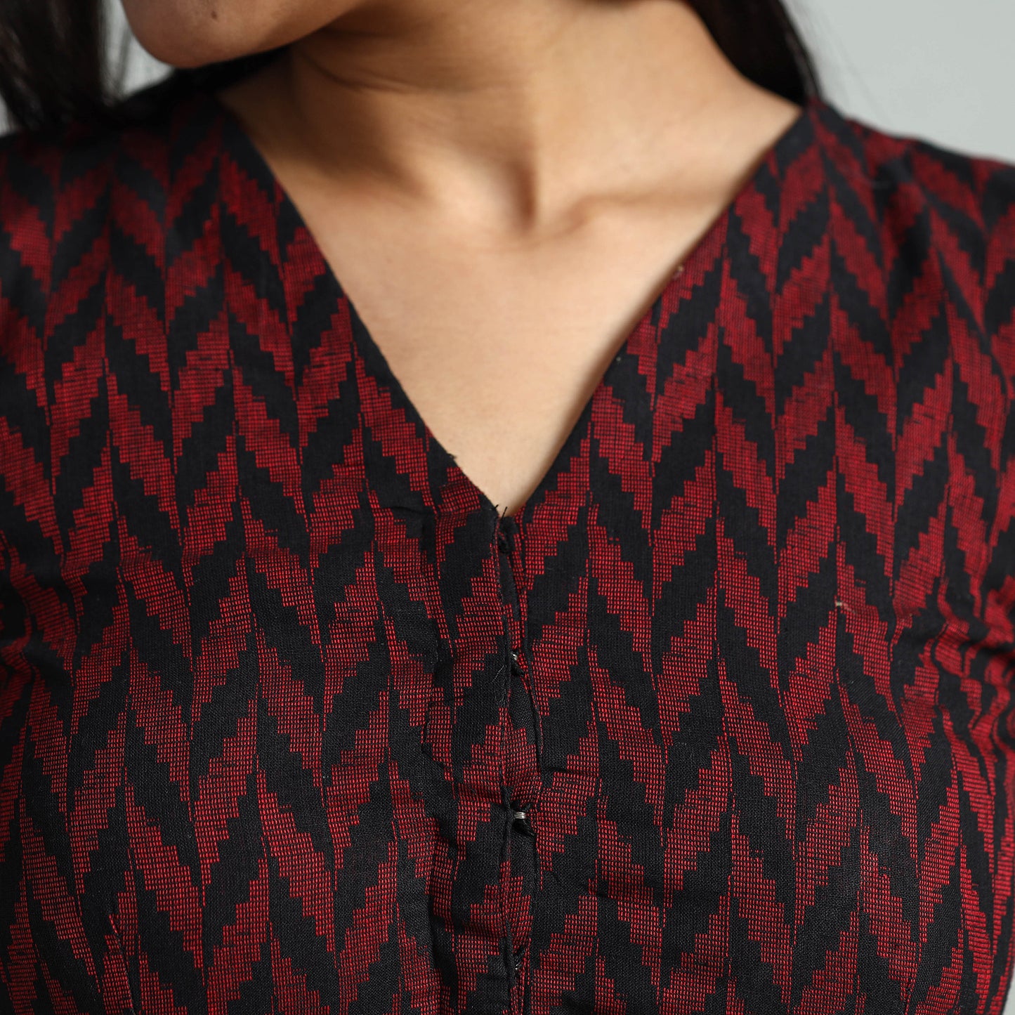 Buy Jacquard Weave Cotton Stitched Blouse
