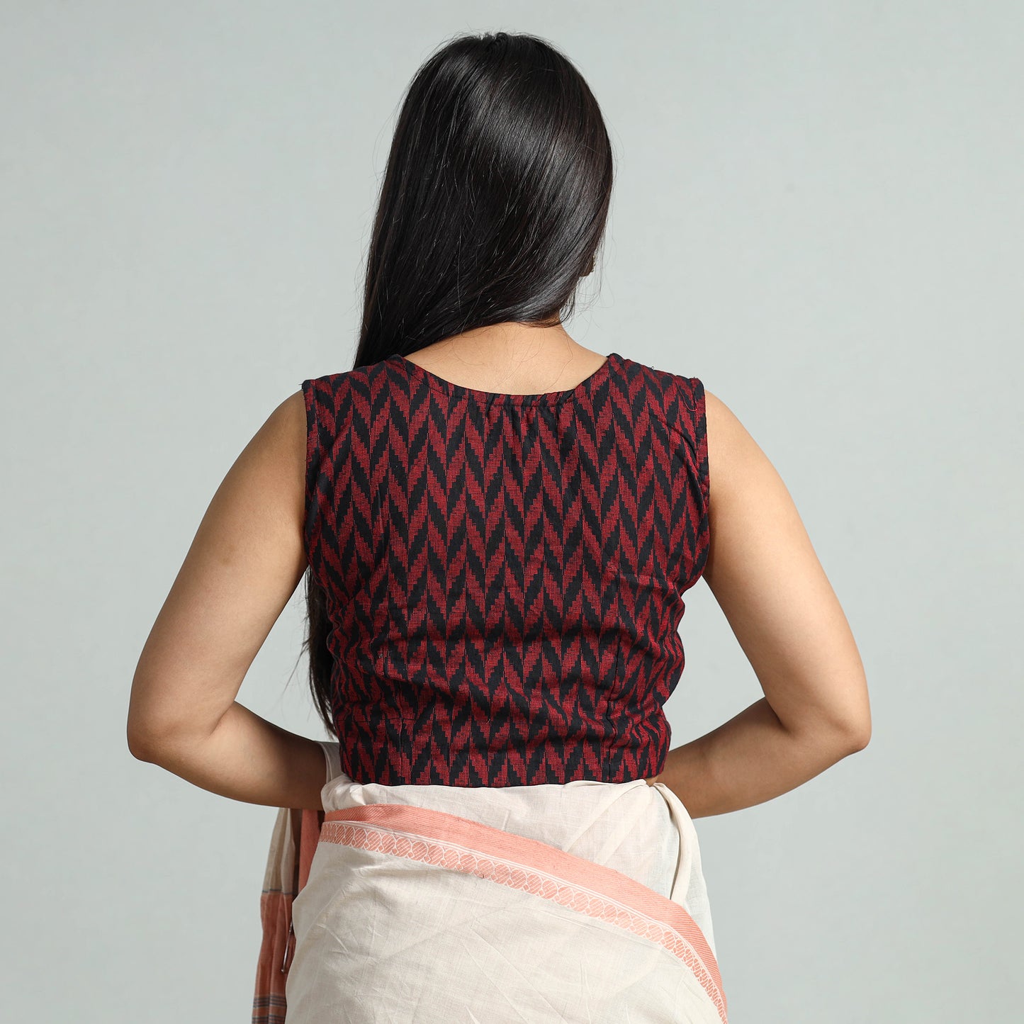 Buy Jacquard Weave Cotton Stitched Blouse