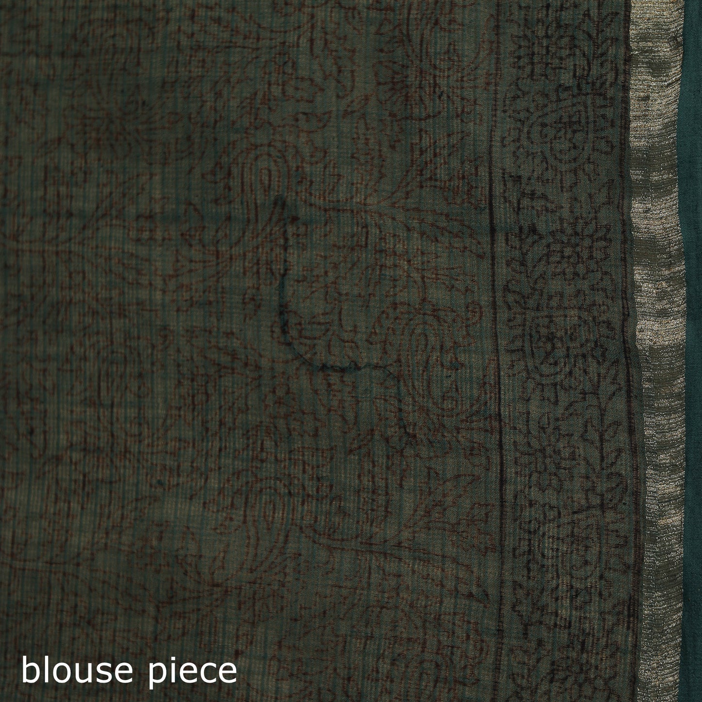 Bagh Hand Block Print Natural Dyed Kota Doria Cotton Saree 32