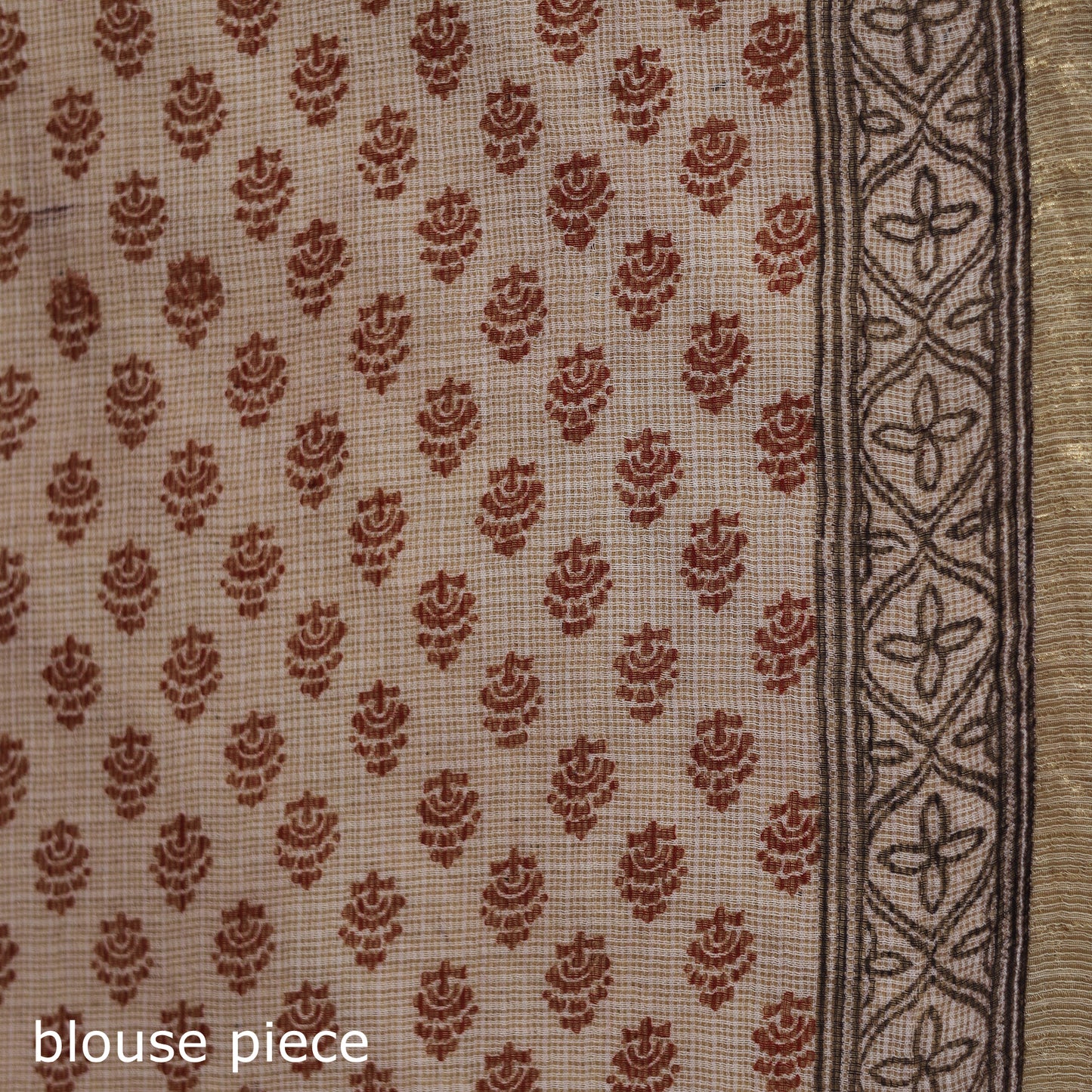 Bagh Hand Block Print Natural Dyed Kota Doria Cotton Saree 38