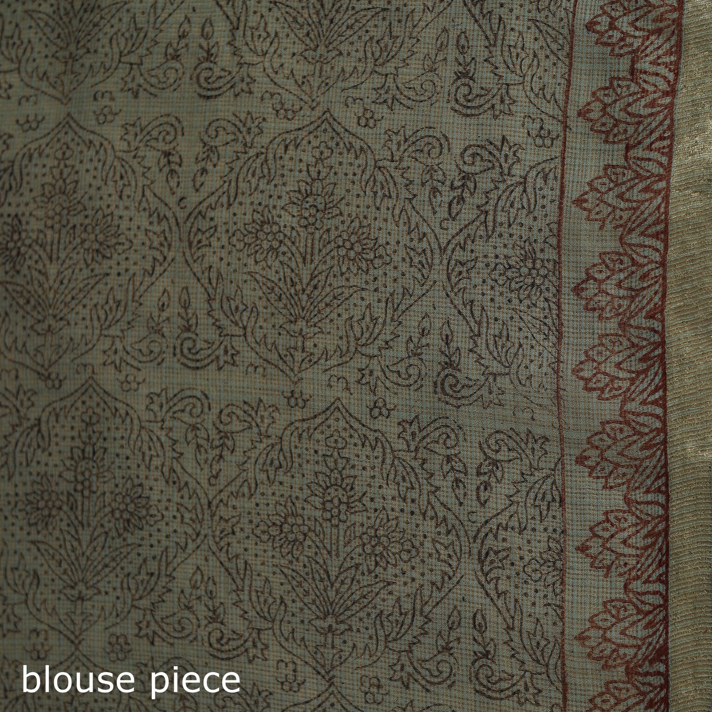 Bagh Hand Block Print Natural Dyed Kota Doria Cotton Saree 39