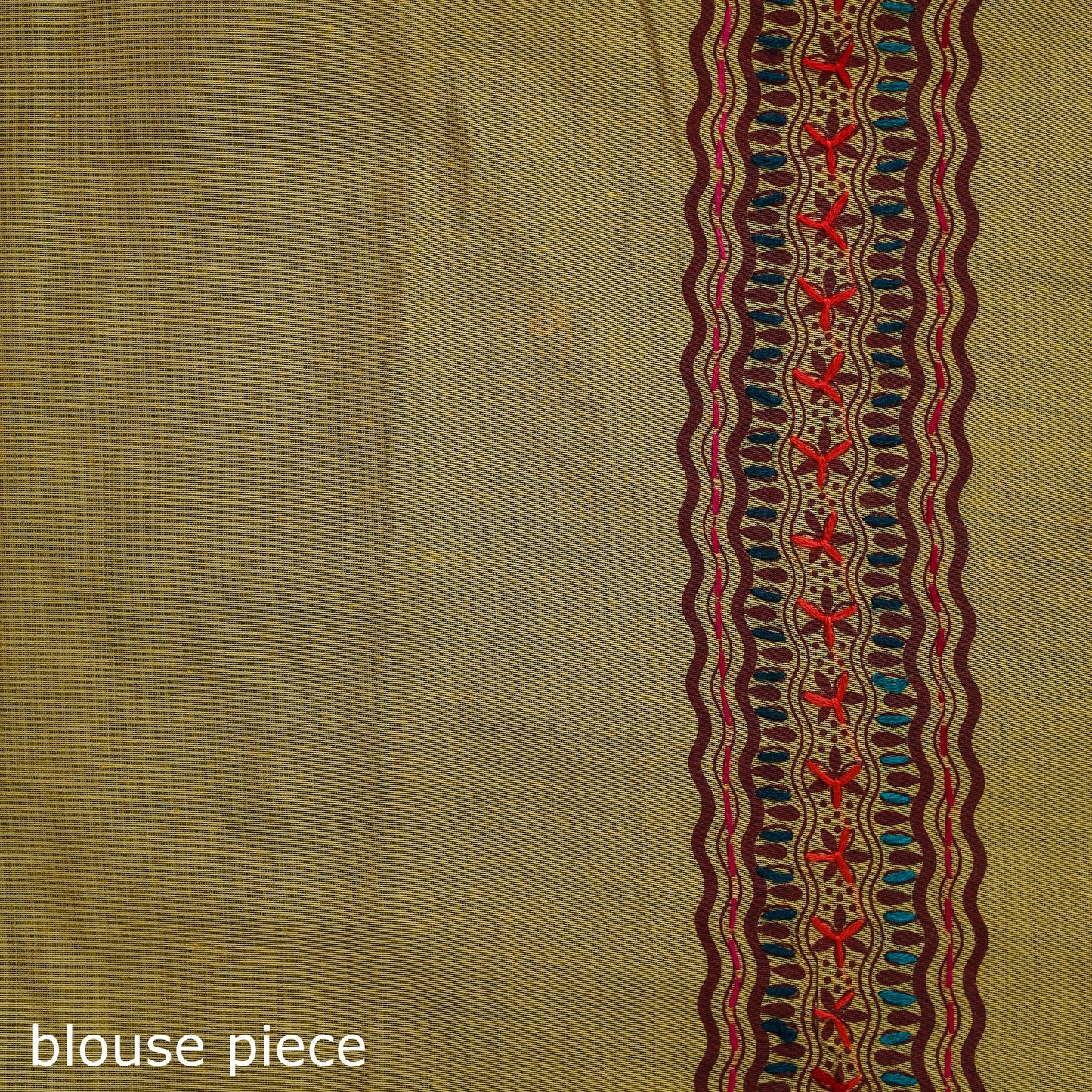 Yellow - Bengal Kantha Hand Embroidery Silk Cotton Chapa Work Saree 52