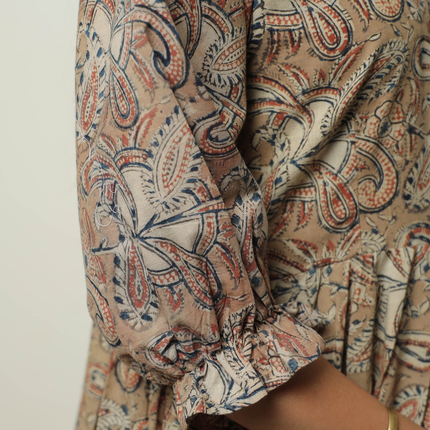 Kalamkari Block Printed Cotton Tiered Dress 09