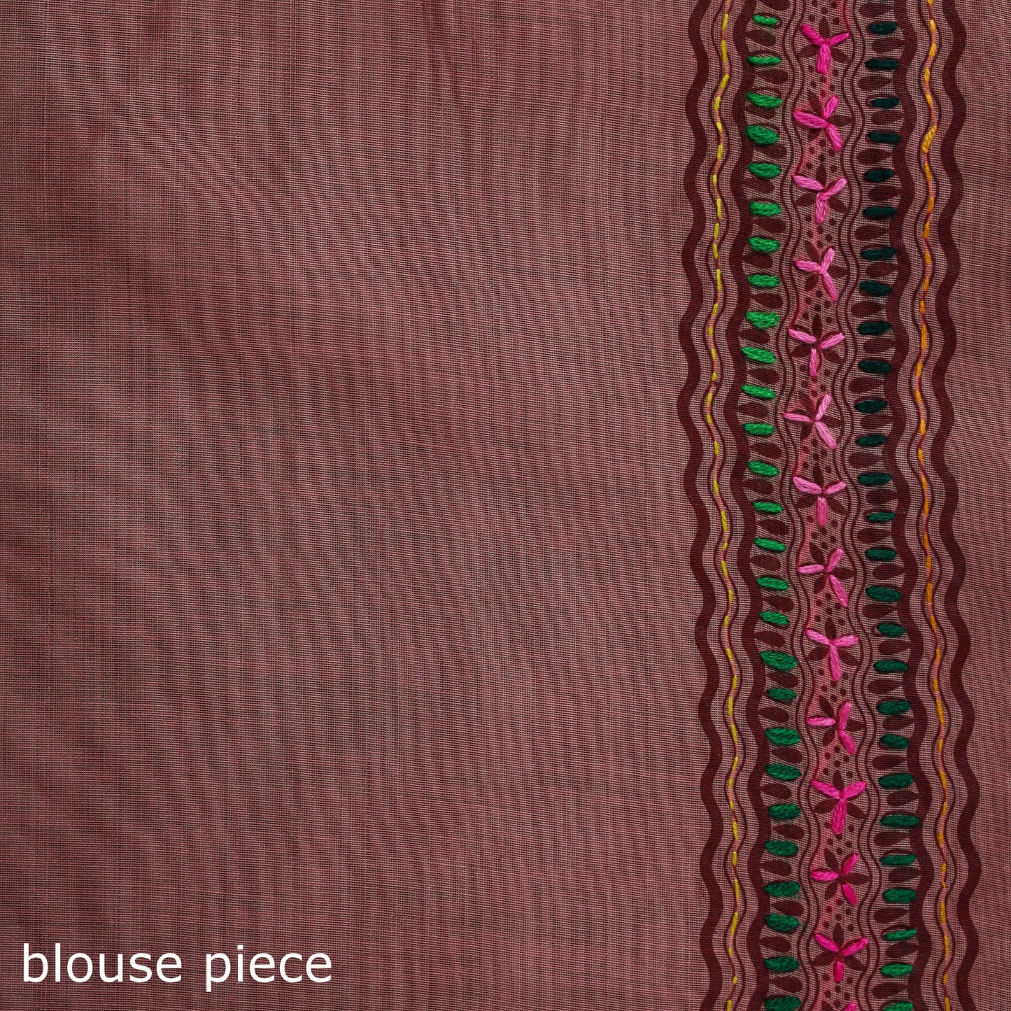 Pink - Bengal Kantha Hand Embroidery Silk Cotton Chapa Work Saree 66