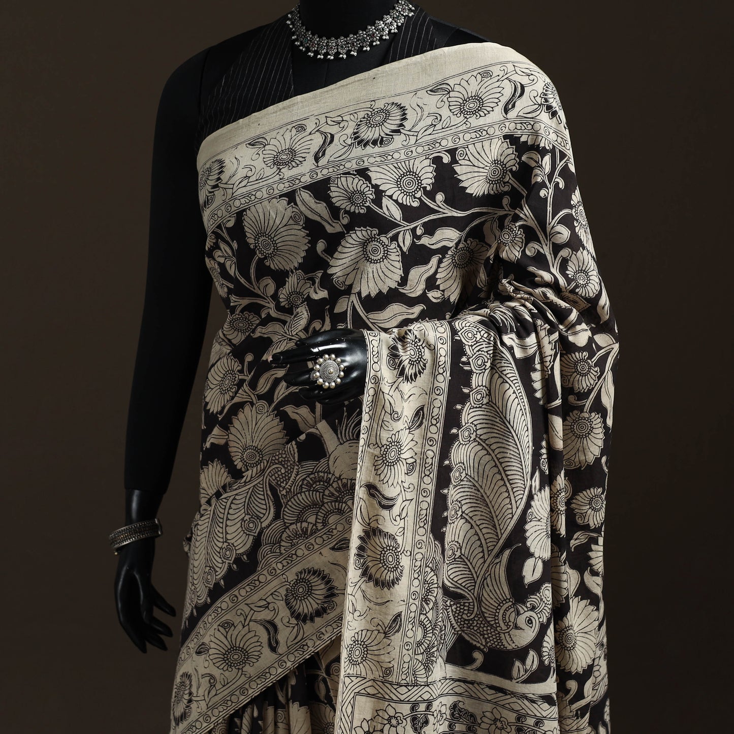Printed Cotton Kalamkari Saree 03