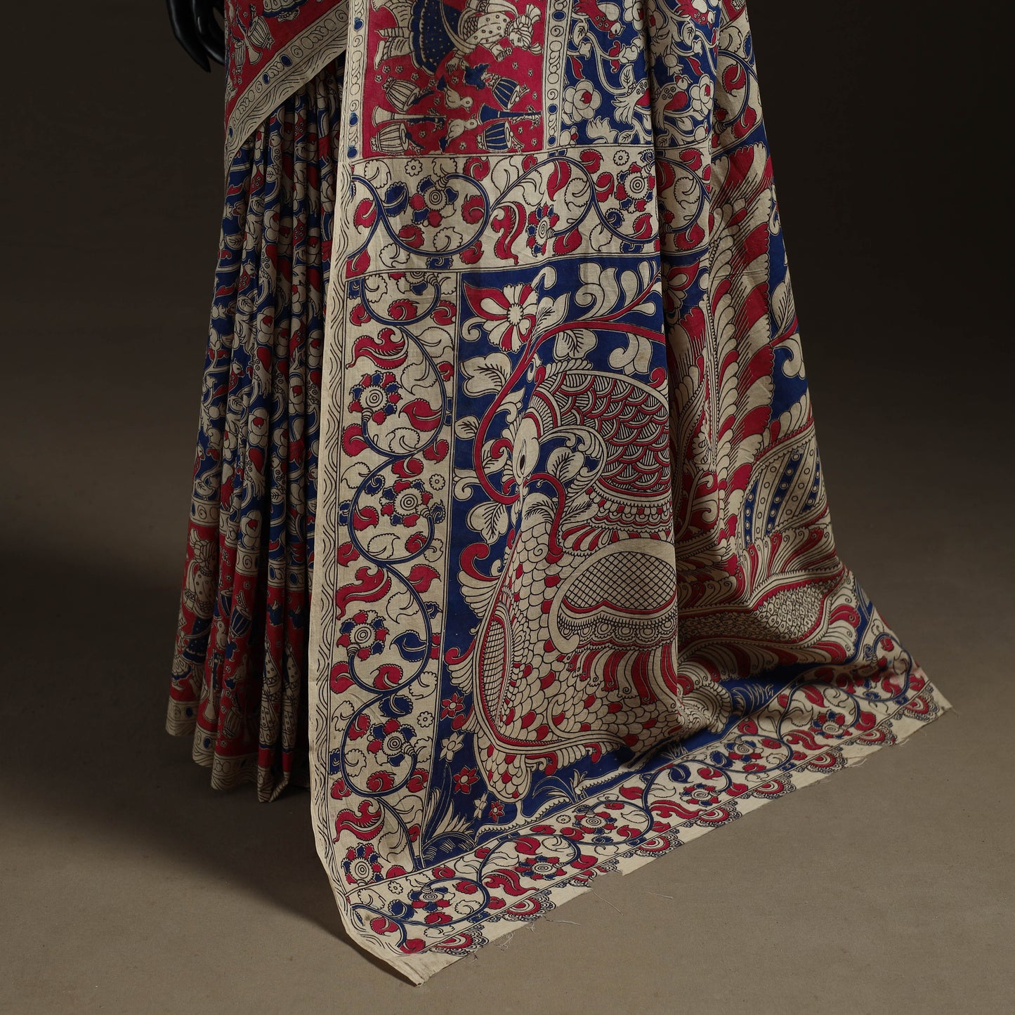 Printed Cotton Kalamkari Saree 05