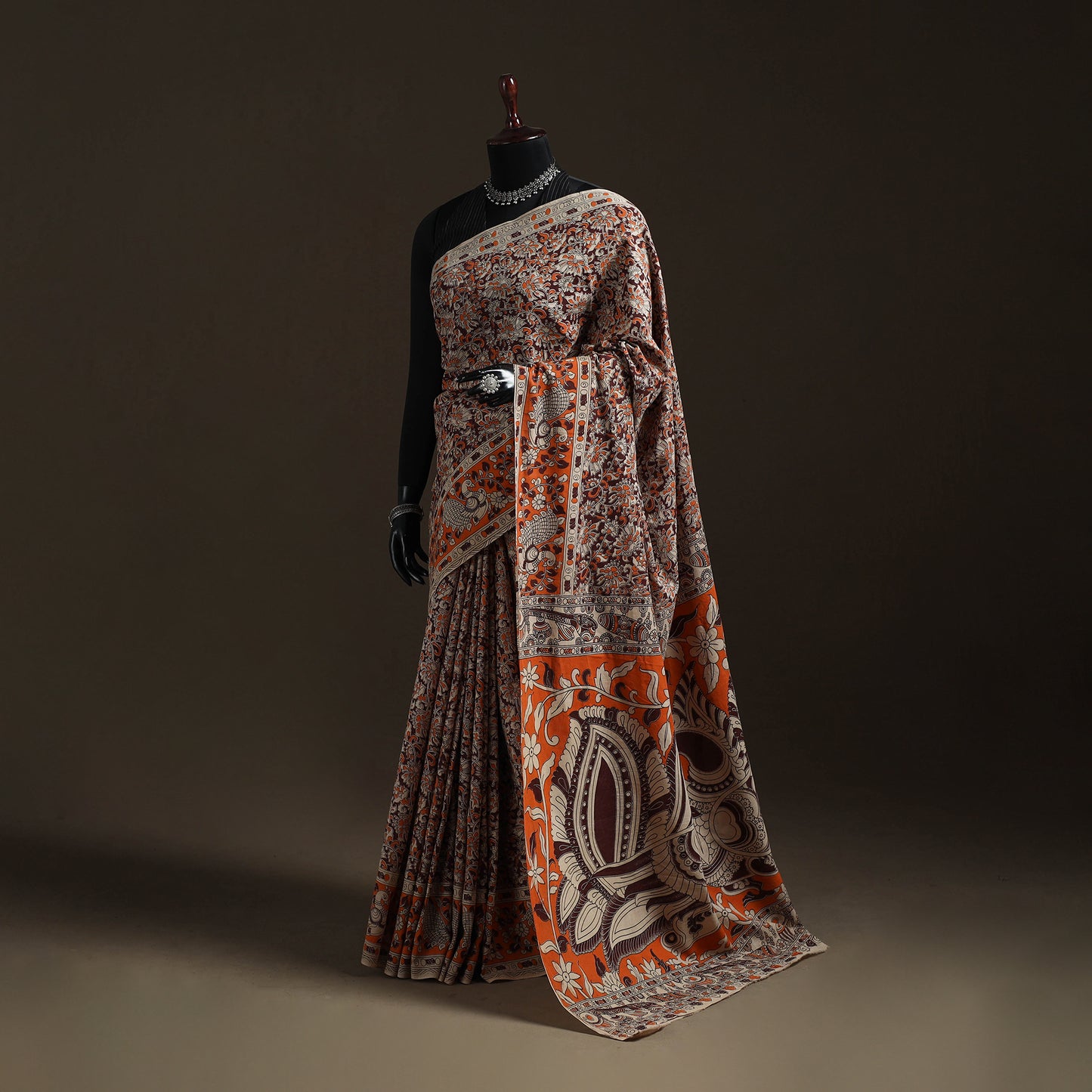 Printed Cotton Kalamkari Saree 08